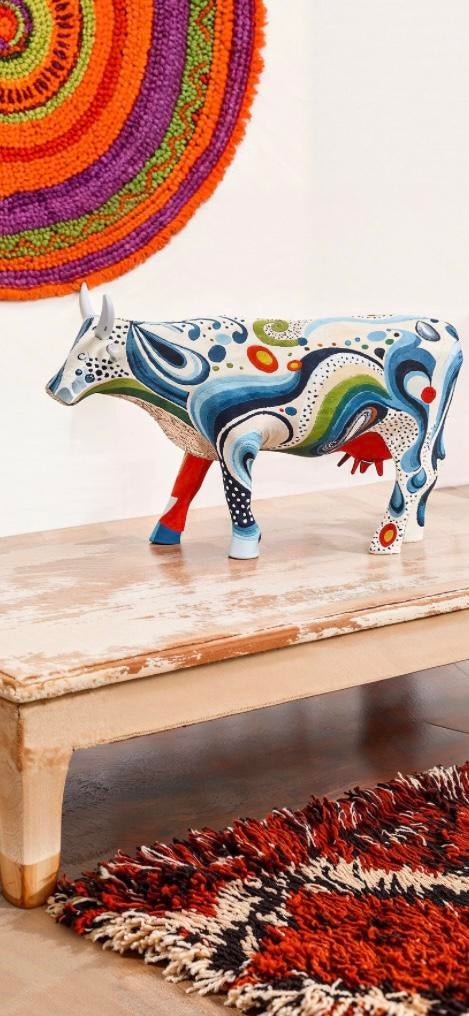Nieuw Cow Parade koe That's 70's large gratis verzending., Ophalen of Verzenden