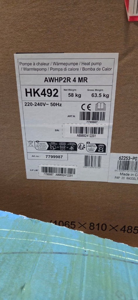 Remeha Elga Ace All-in-one split warmtepomp 28c/4 kW, Ophalen, 30 tot 80 cm, Hoog rendement (Hr), Overige typen