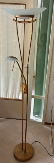Staande lamp, Huis en Inrichting, Lampen | Vloerlampen, Ophalen, Zo goed als nieuw, Glas, 150 tot 200 cm