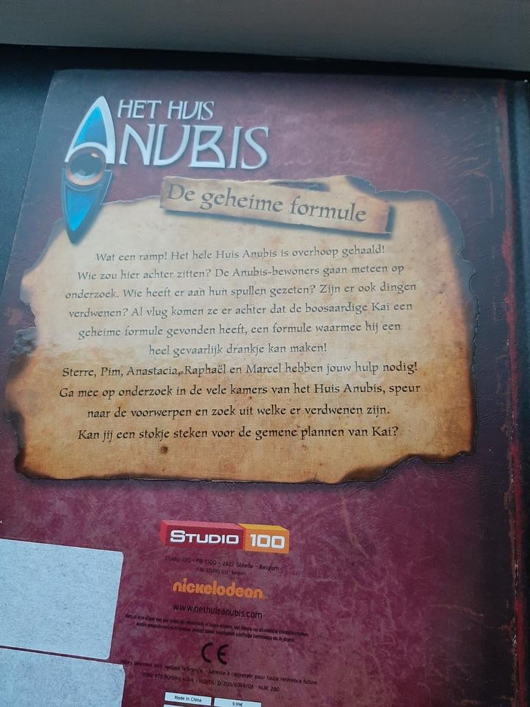 Het huis Anubis boek de geheime formule zoekboek, Ophalen of Verzenden
