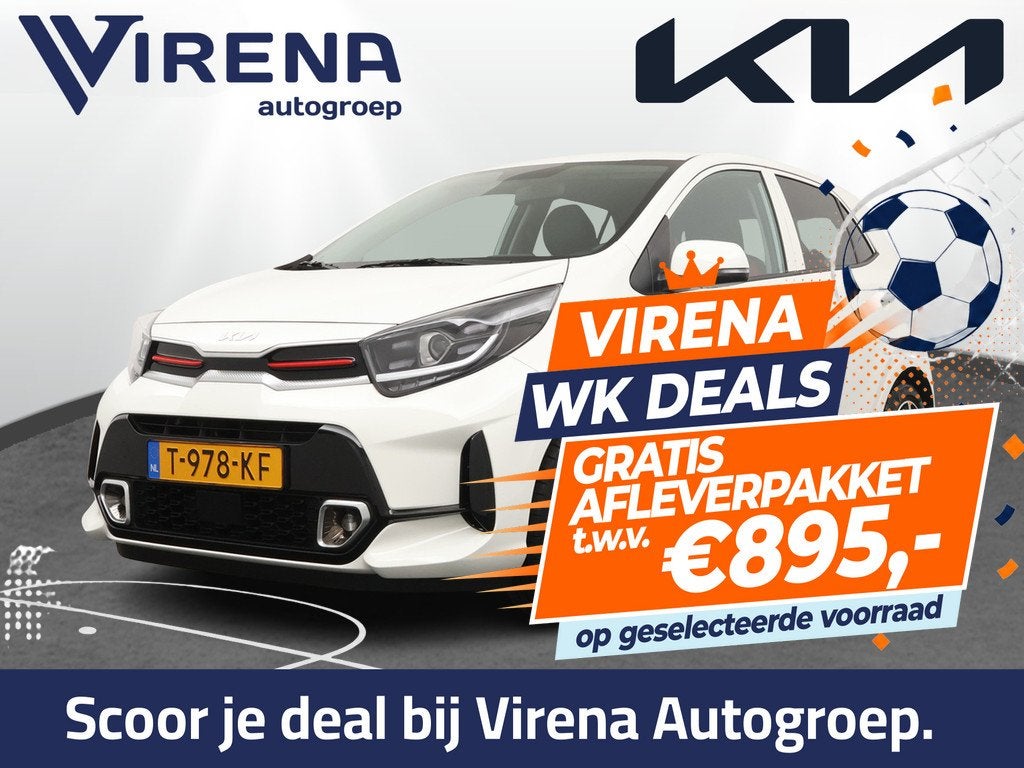 Kia Picanto 1.0 DPi GT-Line Apple Carplay/Auto Android - Cru, Auto's, Kia, Voorwielaandrijving, Gebruikt, Met garantie (alle)