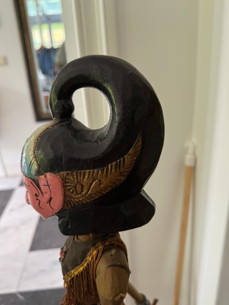Oude Wayang Golek pop - 62 cm hoog, Ophalen of Verzenden