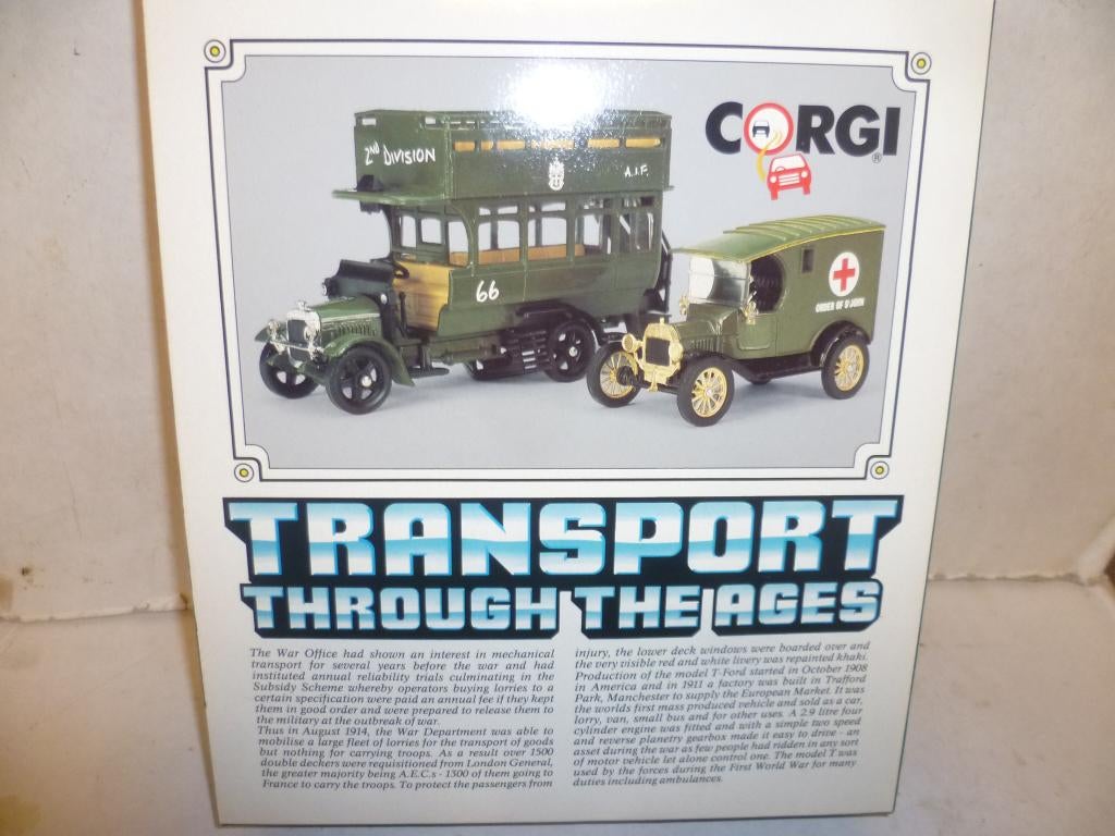 Corgi C88 Transport Throught The Ages WW1 T Ford 1915 1:50, Hobby en Vrije tijd, Modelauto's | 1:50, Ophalen of Verzenden, Nieuw