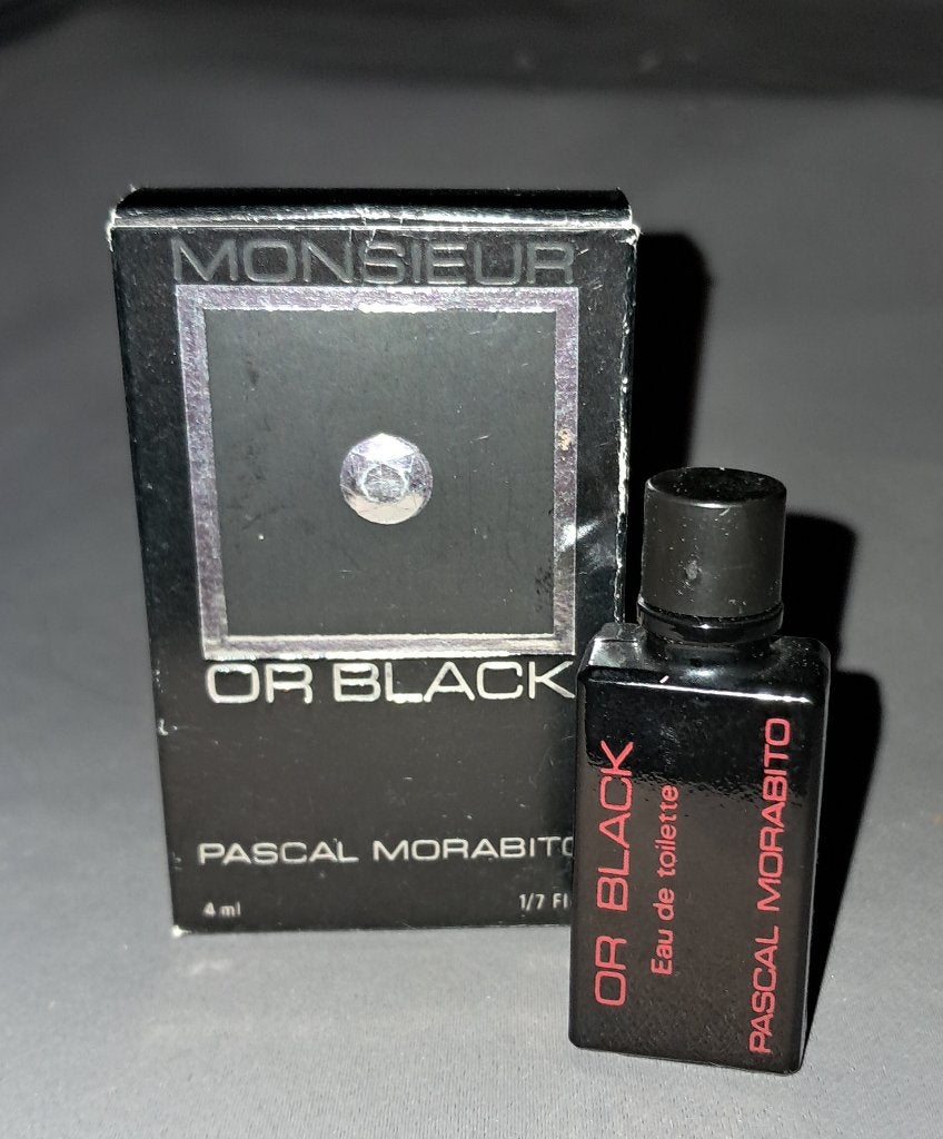 Volle parfum mini - Pascal Morabito or black 2 + doosje, Ophalen of Verzenden, Zo goed als nieuw, Miniatuur, Gevuld