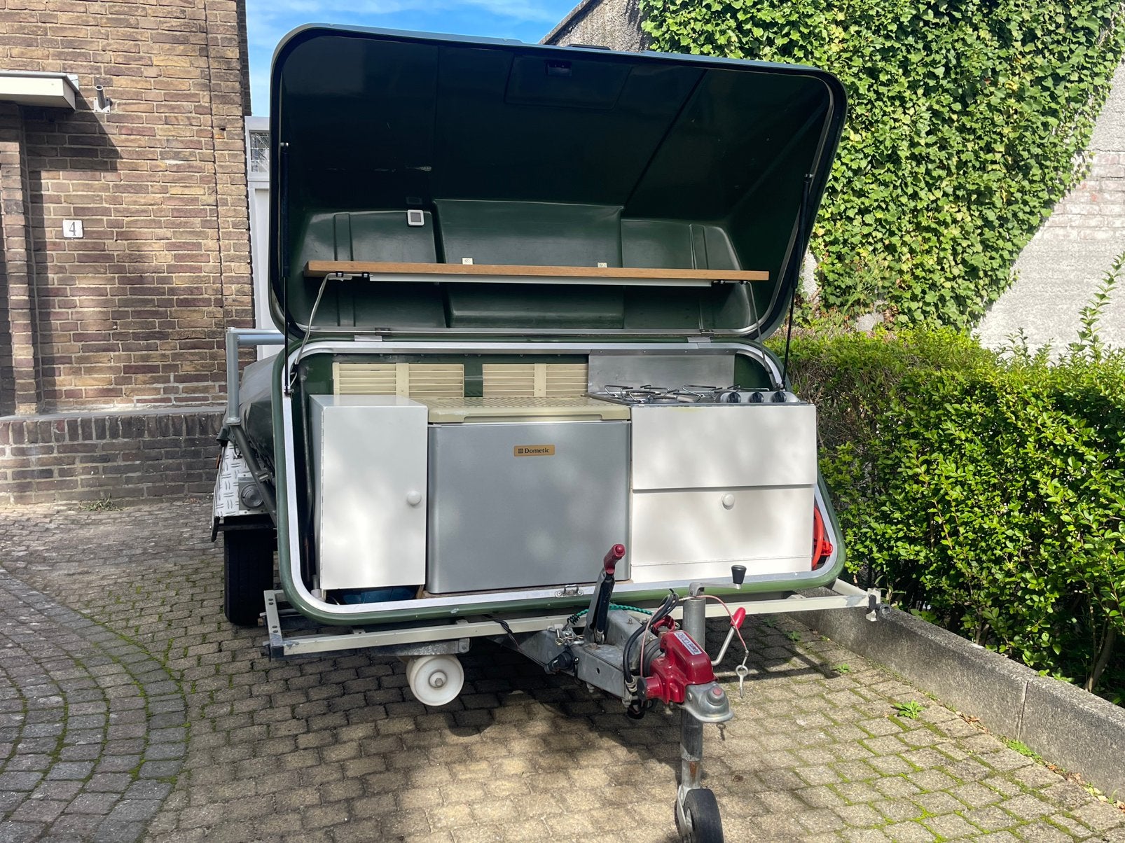 Holtkamper Cocoon buitenkeuken / disselkeuken met koelkast., Ophalen of Verzenden, Gebruikt, Campingkast
