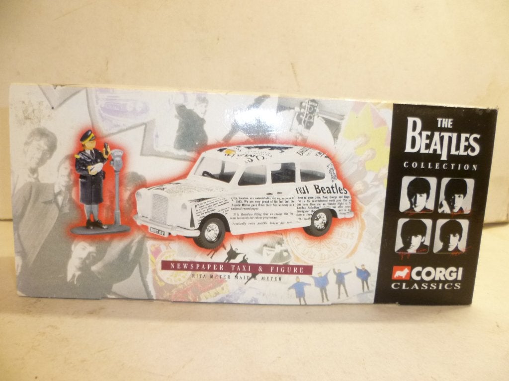 Corgi The Beatles Newspaper Taxi met metalen figuurtje 1:36, Ophalen of Verzenden, Nieuw, Beeldje, Replica of Model