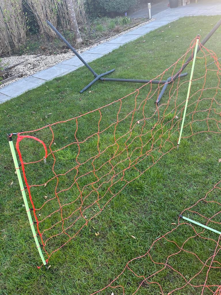 Oranje afrasteringsnet, Tuin en Terras, Tuinhekken en Hekwerk, Ophalen, Gebruikt, Kunststof, Overige typen