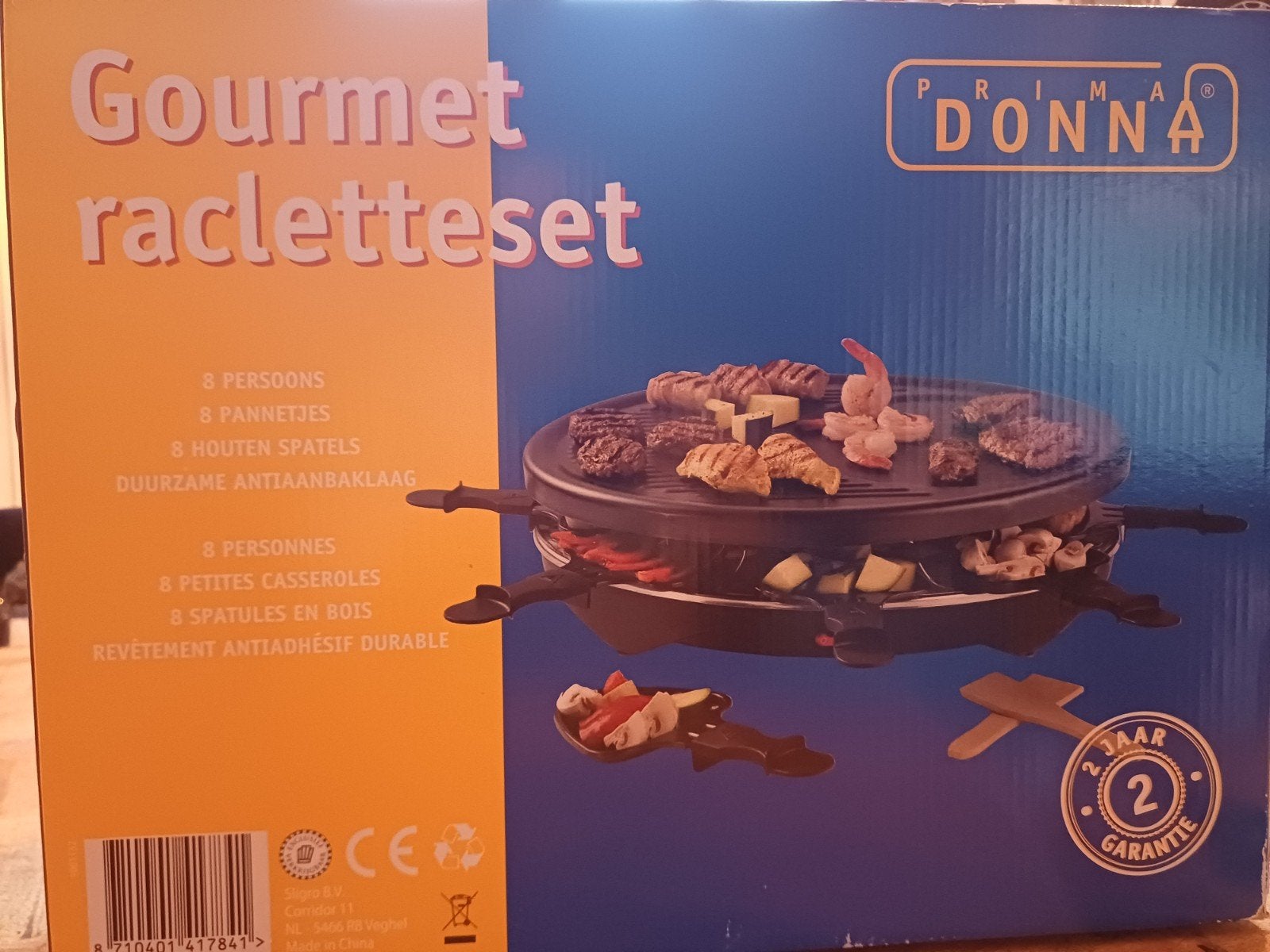 Prima Donna Gourmet Racletteset - 8 Personen, Ophalen of Verzenden