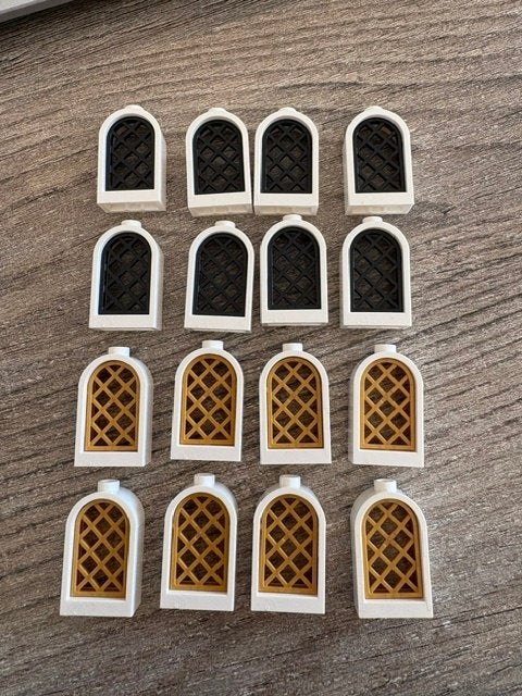 lego kasteel raampjes wit met venster goud of zwart, Kinderen en Baby's, Speelgoed | Duplo en Lego, Ophalen of Verzenden, Nieuw