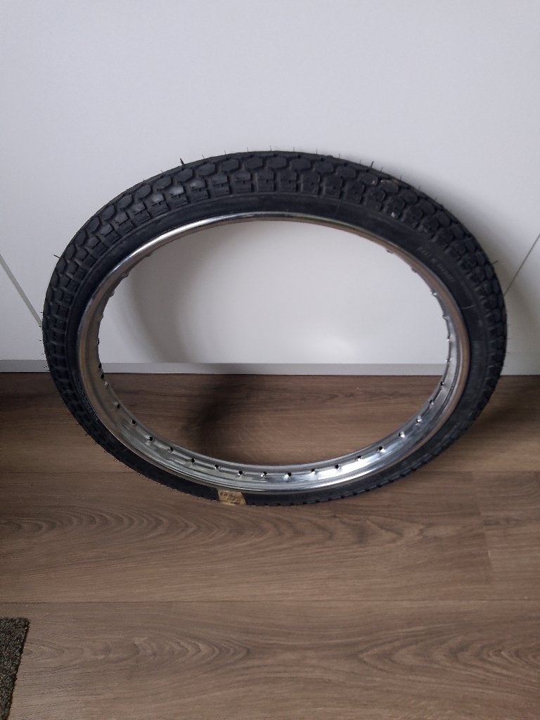 Nieuwe chromen velg met nieuwe Continental band, Fietsen en Brommers, Ophalen of Verzenden, Nieuw, Overige typen, Overige merken