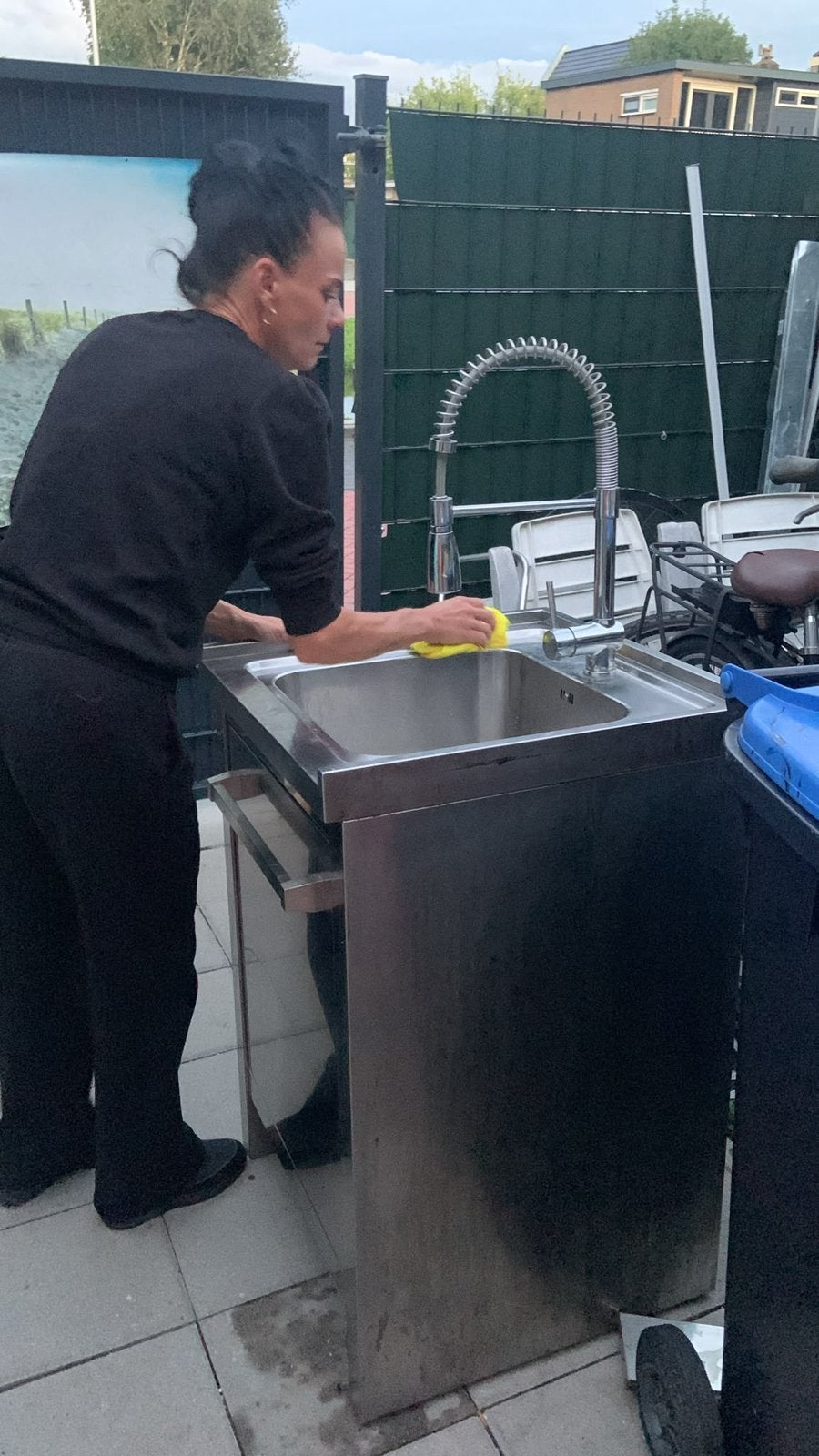 Enkele en dubbele horeca spoelbak rvs, Ophalen of Verzenden, Zo goed als nieuw