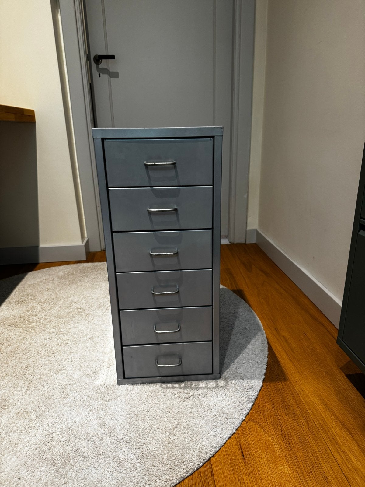 IKEA Helmer Metalen ladekastje met 6 laden - Grijs, Huis en Inrichting, Kasten | Ladekasten, Ophalen, Minder dan 50 cm, Gebruikt