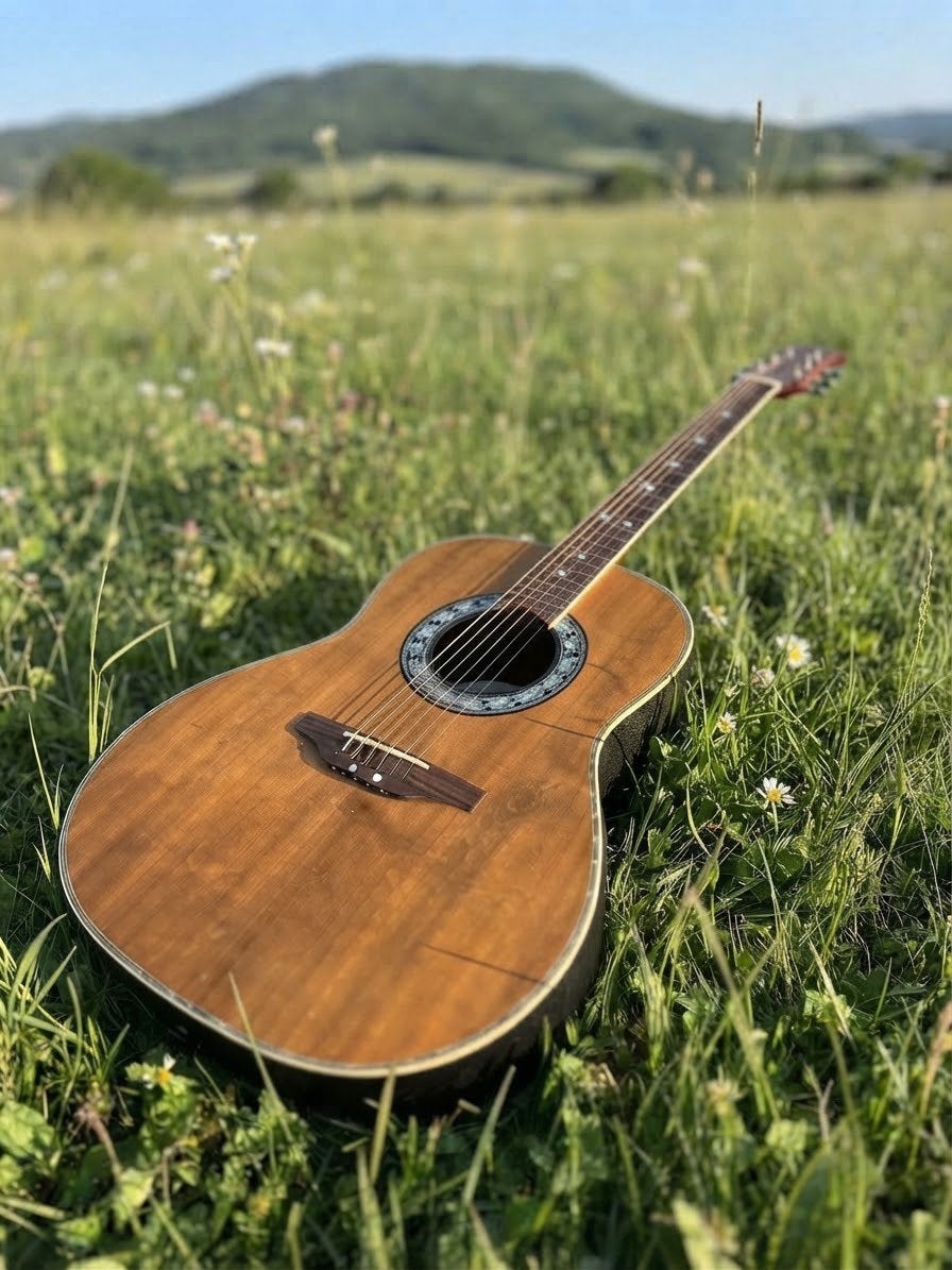 Dynamic 7-F akoestisch-elektrische gitaar roundback — Korea, Ophalen of Verzenden, Gebruikt, Western- of Steelstringgitaar, Met (piezo-)element