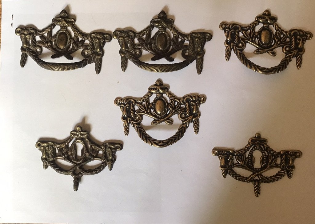 Vintage handgrepen, Doe-het-zelf en Verbouw, Hang- en Sluitwerk, Ophalen of Verzenden, Zo goed als nieuw, Koper of Messing, Overige typen