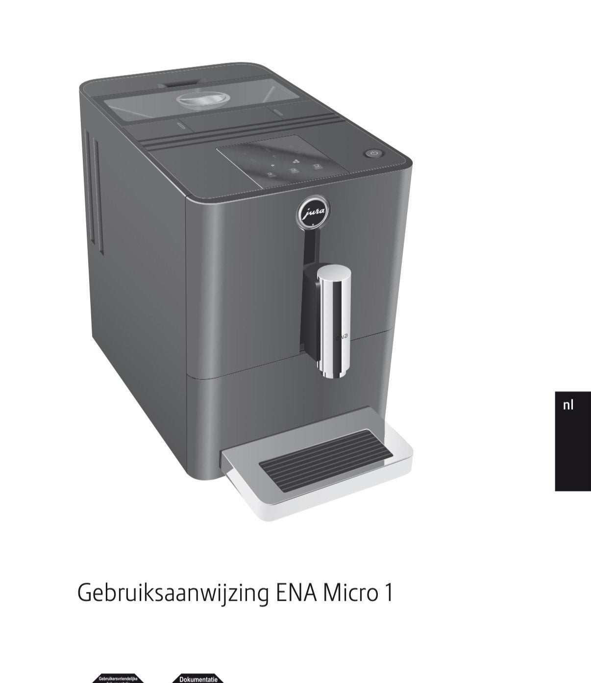 Jura ENA Micro 1 volautomatische espressomachine, Ophalen, Gebruikt, Espresso apparaat, Koffiebonen