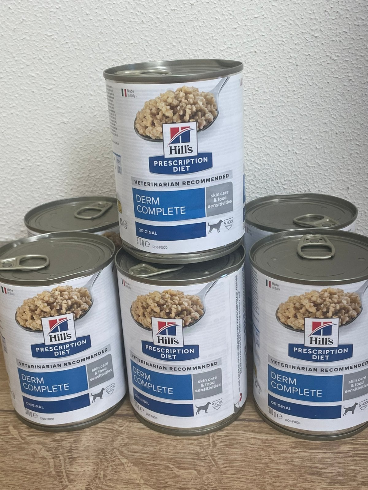 7 blikken hill’s Derm complete 370 gram hond, Dieren en Toebehoren, Dierenvoeding, Ophalen of Verzenden, Hond