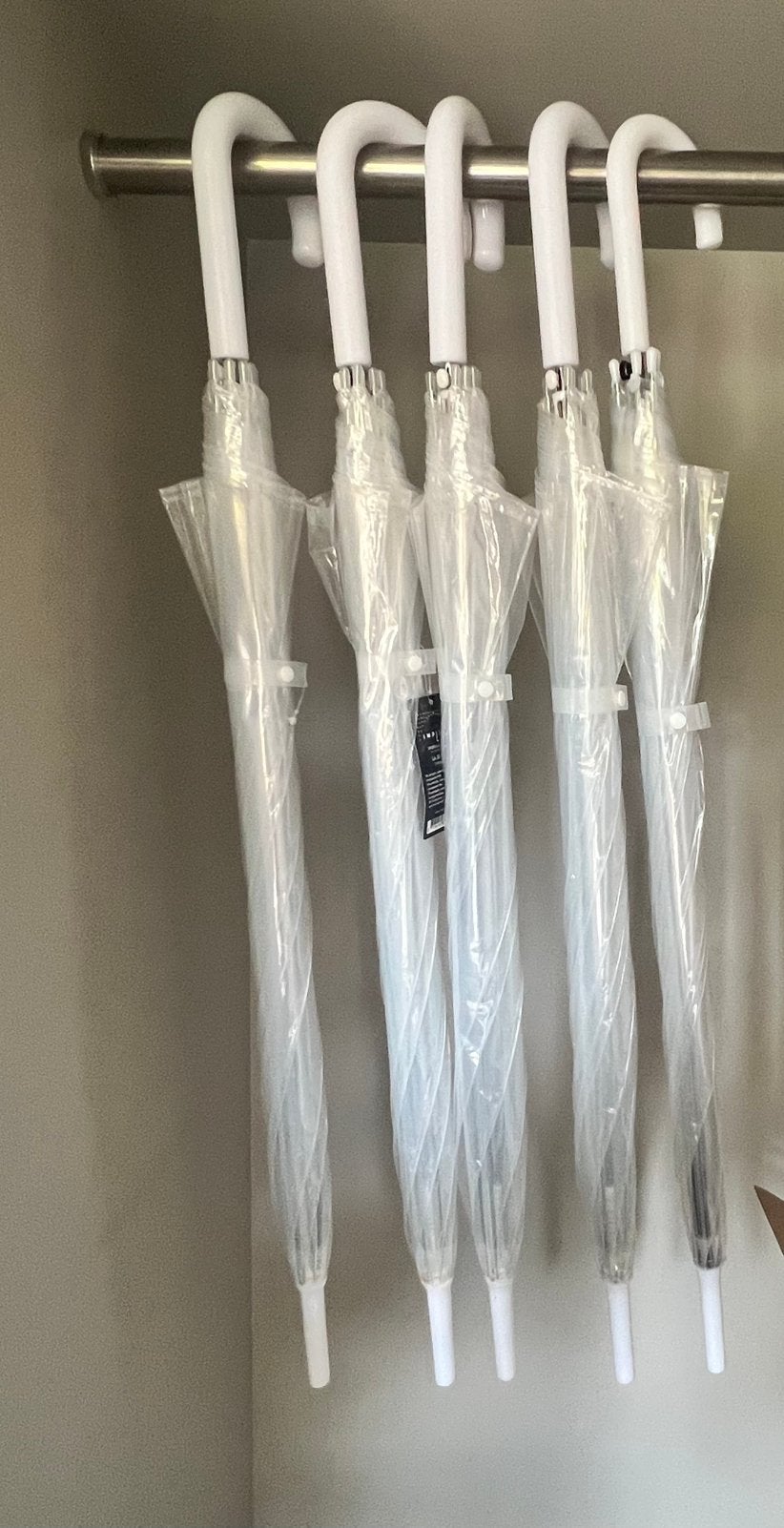 Transparante parapu voor bruiloft 5 stuks, Sieraden, Tassen en Uiterlijk, Ophalen, Zo goed als nieuw, Overige kleuren