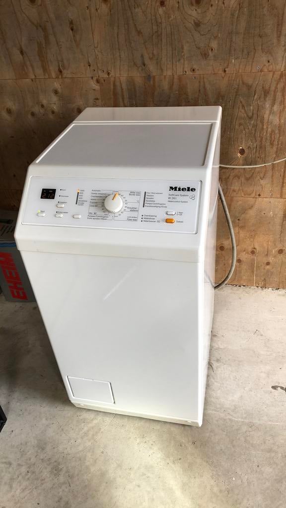 Miele wasmachine bovenlader softcare, Ophalen, 1200 tot 1600 toeren, Gebruikt, 4 tot 6 kg
