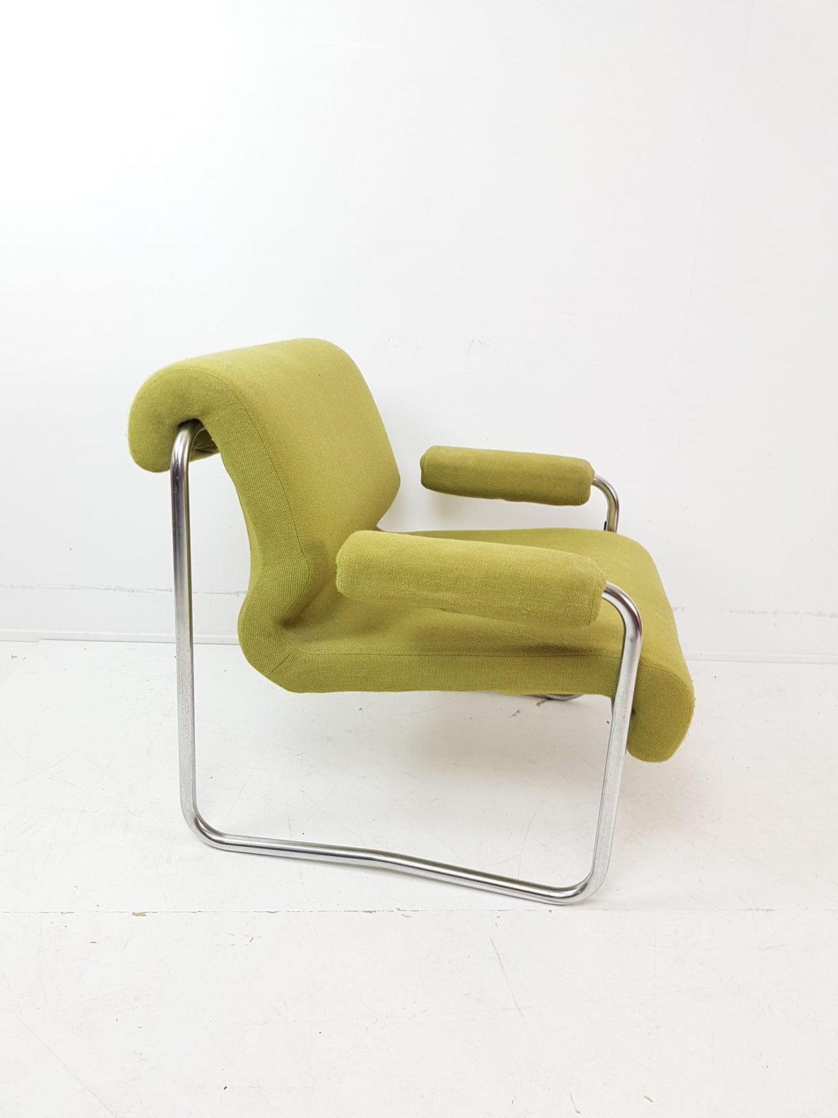 Vintage buisframe fauteuil BORKUM John Bertil Häggström Ikea, 75 tot 100 cm, Ophalen of Verzenden, Zo goed als nieuw, Stof