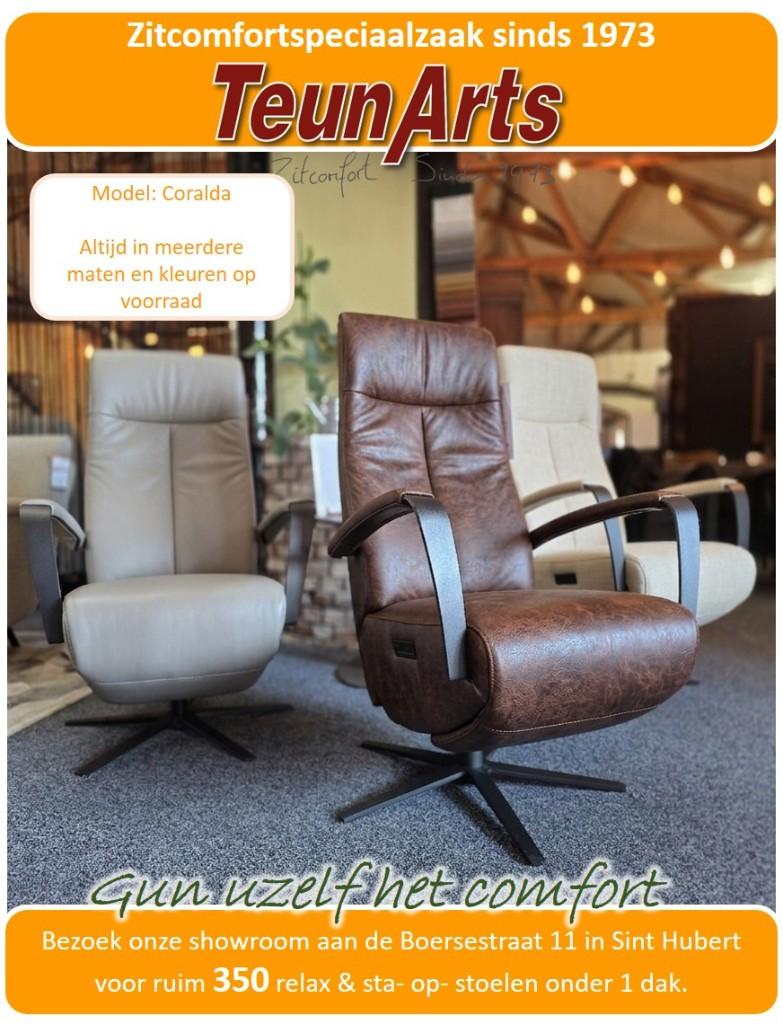 Ruim 50 jaar relaxstoel-specialist - Teun Arts - Sint Hubert, Modern klassiek, Nieuw, 75 tot 100 cm, Ophalen of Verzenden