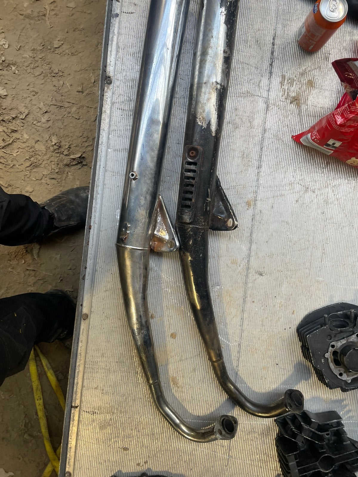 Originele Honda MB5 uitlaten (2 stuks), Ophalen of Verzenden, Gebruikt