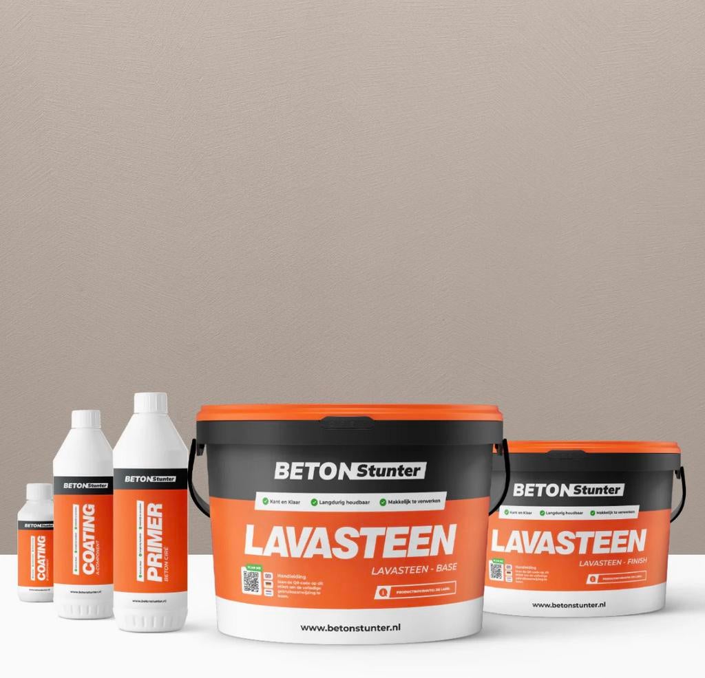 Lavasteen Gietvloer Pakket | 107 Naples, Doe-het-zelf en Verbouw, Verf, Beits en Lak, 5 tot 10 liter, Ophalen, Nieuw, Overige kleuren