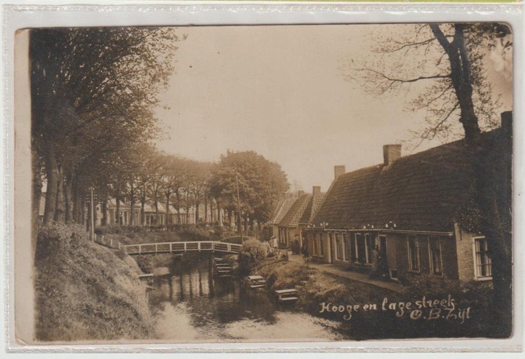 Oudebildzijl fotokaart Friesland, Verzamelen, Ansichtkaarten | Nederland, Verzenden, Voor 1920, Gelopen, Friesland