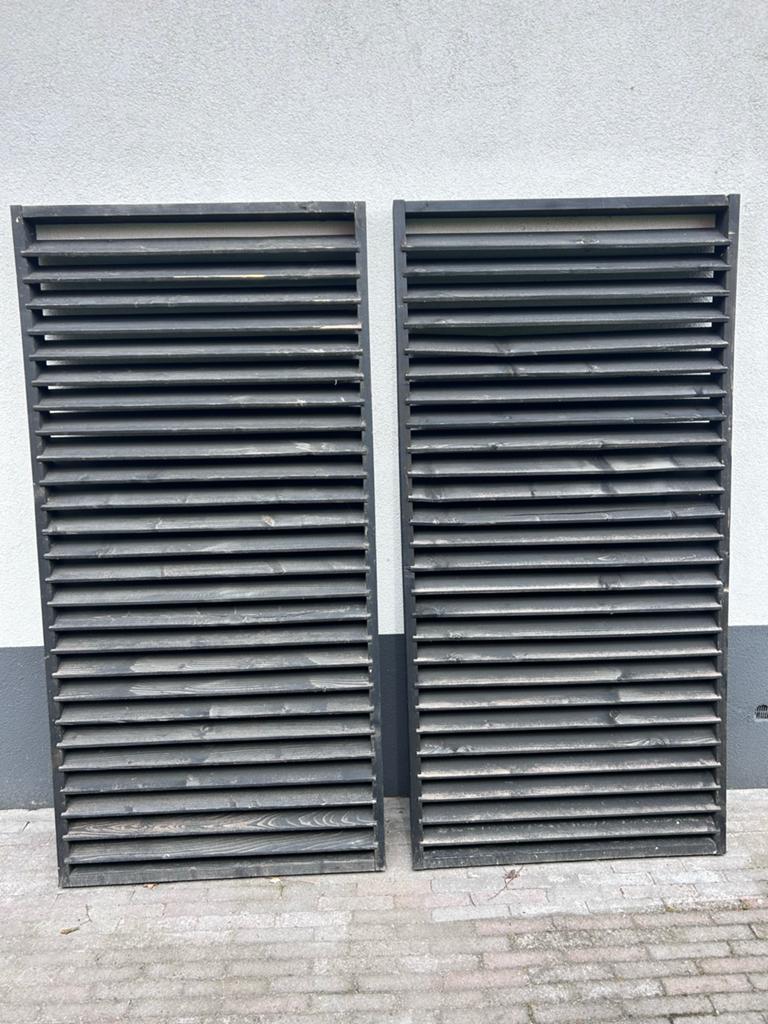 2 zwarte tuinschermen 88x180 cm, Tuin en Terras, Tuinschermen, Gebruikt, Minder dan 100 cm, Ophalen of Verzenden, 150 tot 200 cm