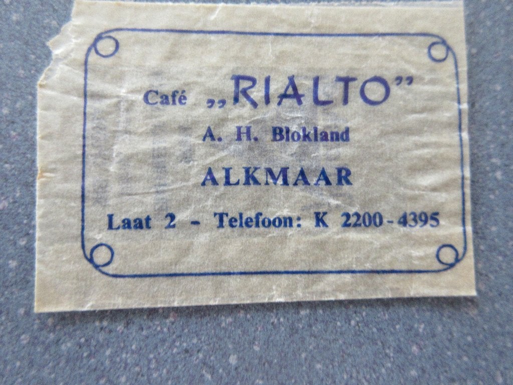 Alkmaar, café Rialto, Verzenden, Nederland