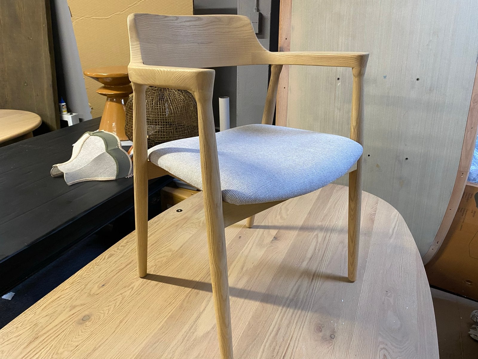 Stoel Japandi Stijl Massief Hout - B-keuze, Ophalen, Overige kleuren, Nieuw, Eén