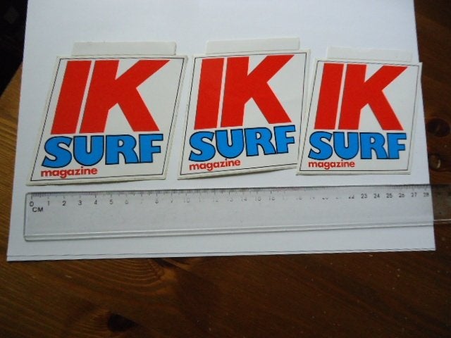 sticker oud 3 x IK SURF MAgazine surfing board windsurf, Verzenden, Zo goed als nieuw, Bedrijf of Vereniging