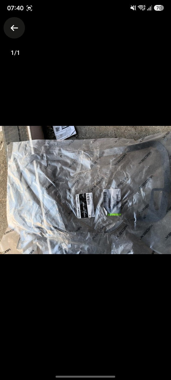 Nieuwe Ridex Carterpan Pakking - 455G0041, Ophalen