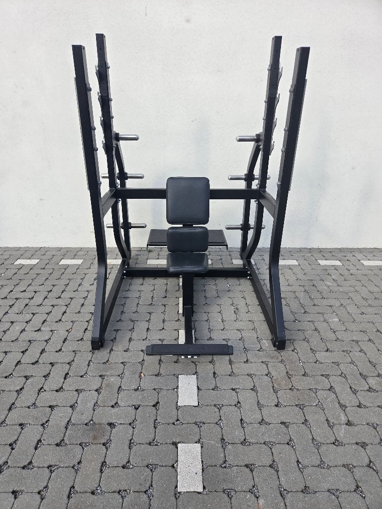 Technogym Pure Strength Olympic Bench Set (6 stuks), Sport en Fitness, Ophalen, Zo goed als nieuw, Armen, Fitnessbank