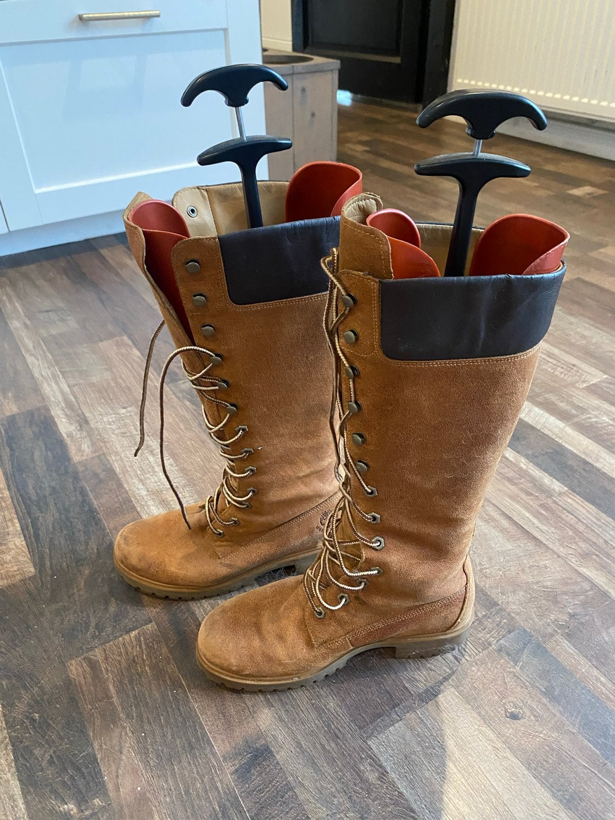 Timberland hoge laarzen - bruin suède, Ophalen of Verzenden, Gedragen, Bruin, Hoge laarzen
