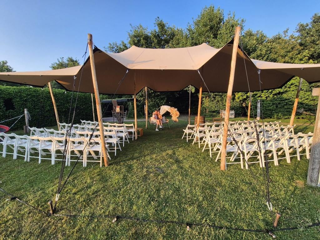 Stretchtent huren 6x10,5 | Bruiloft & Feest | Regio Brabant, Verzenden, Nieuw, Geboorte of Huwelijk