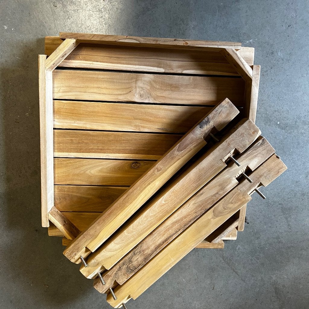 teakhouten tuintafel - 60 x 60 cm - Gratis bezorgd, TTM Wonen, Meubels – (Perzische) Tapijten en Woonaccessoires, Taag 63, 2491 CS, Den Haag (Forepark)