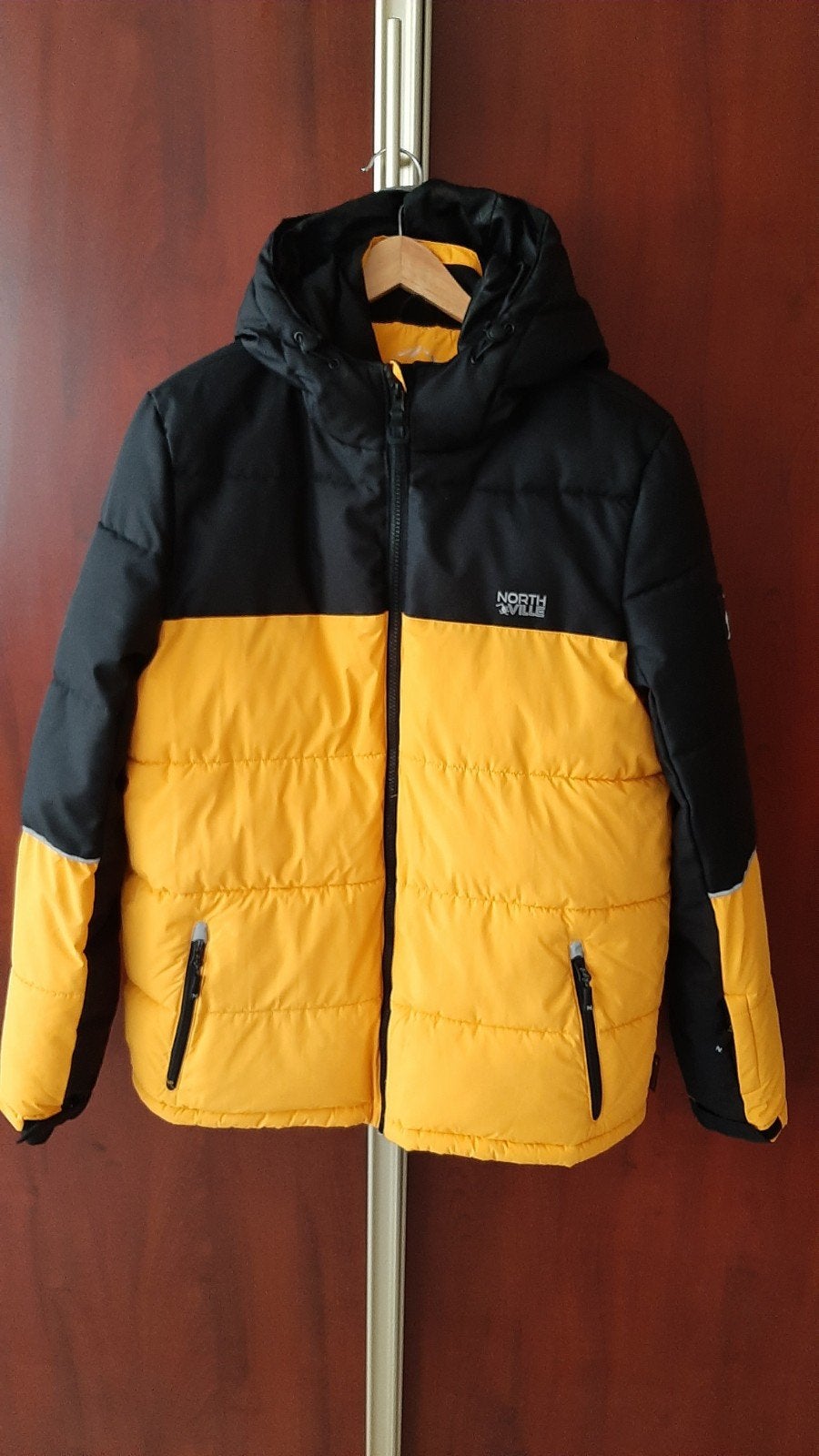 Jongens jas C&A maat 182/ winter, Ophalen of Verzenden, Zo goed als nieuw, Zwart