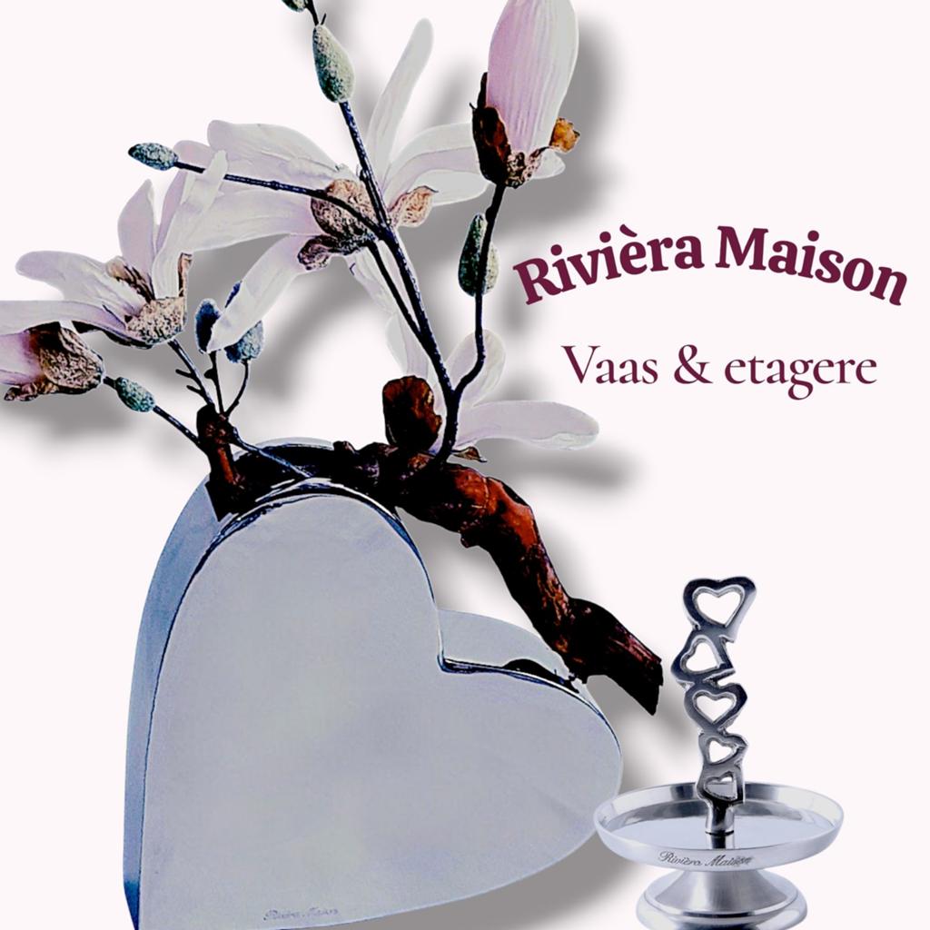 Rivièra maison with love vaas & RM etagere, Ophalen of Verzenden, Nieuw, Overige kleuren, Glas