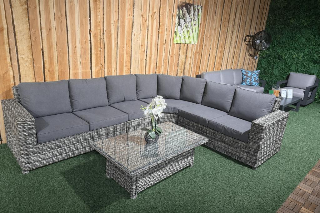 🚨✅VAN €2499 NU €1499 MEGA ACTIE TUINSET LOUNGESET OP = OP, 6 zitplaatsen, Nieuw, Ophalen of Verzenden, Loungeset