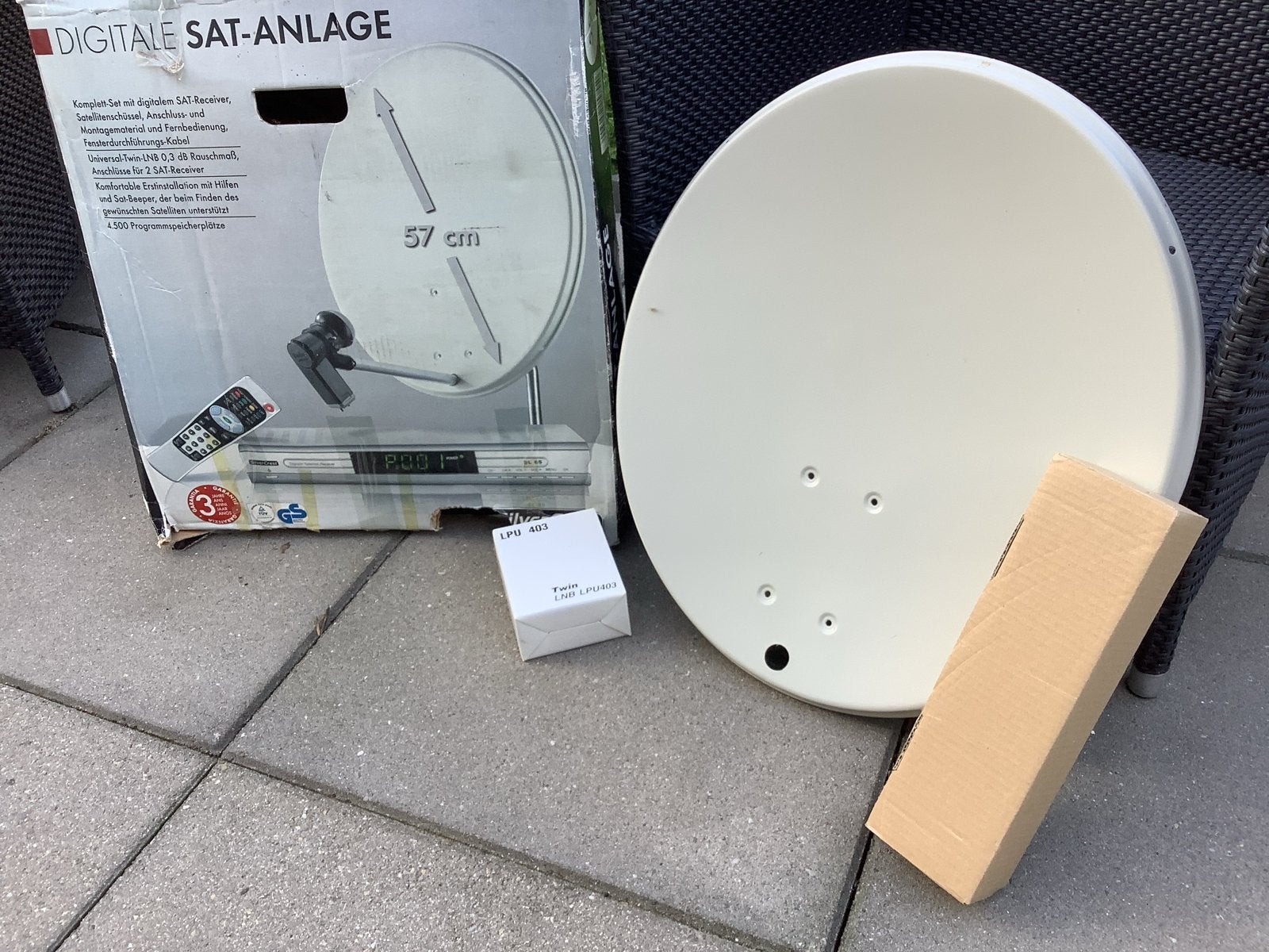 Digitale Satellietinstallatie - Compleet Set met Ontvanger, Audio, Tv en Foto, Ophalen, Zo goed als nieuw, (Schotel)antenne, Overige merken