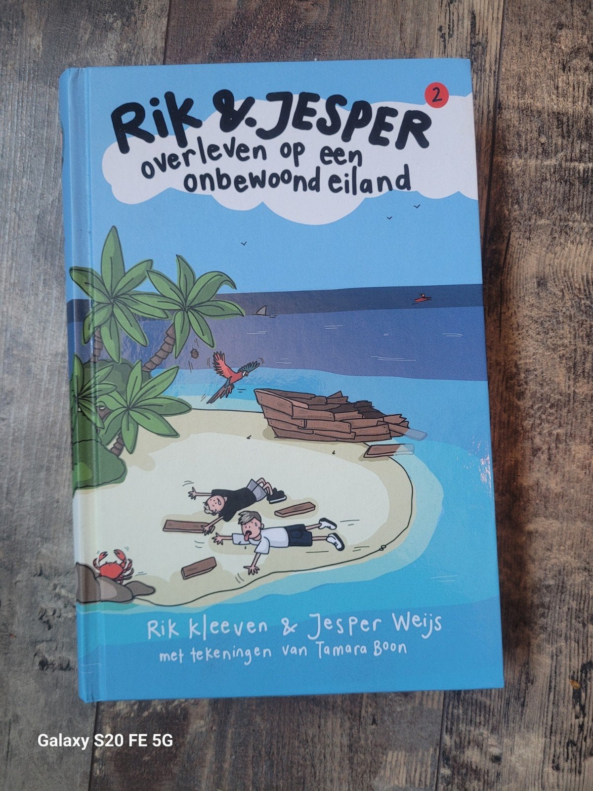 Rik & Jesper: Overleven op een onbewoond eiland, Ophalen of Verzenden, Zo goed als nieuw, Rik Kleeven & Jesper Weijs, Fictie algemeen