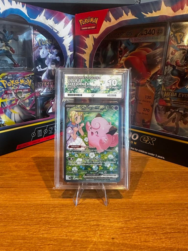 Clefairy EX 184/159 ACE 10 Journey together PSA 10, Ophalen of Verzenden, Nieuw, Losse kaart, Foil
