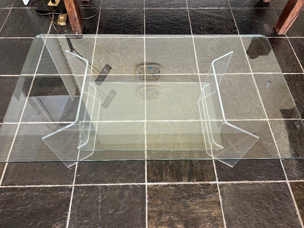 vintage Space Age salontafel, Ophalen, 100 tot 150 cm, Vintage, 50 tot 100 cm