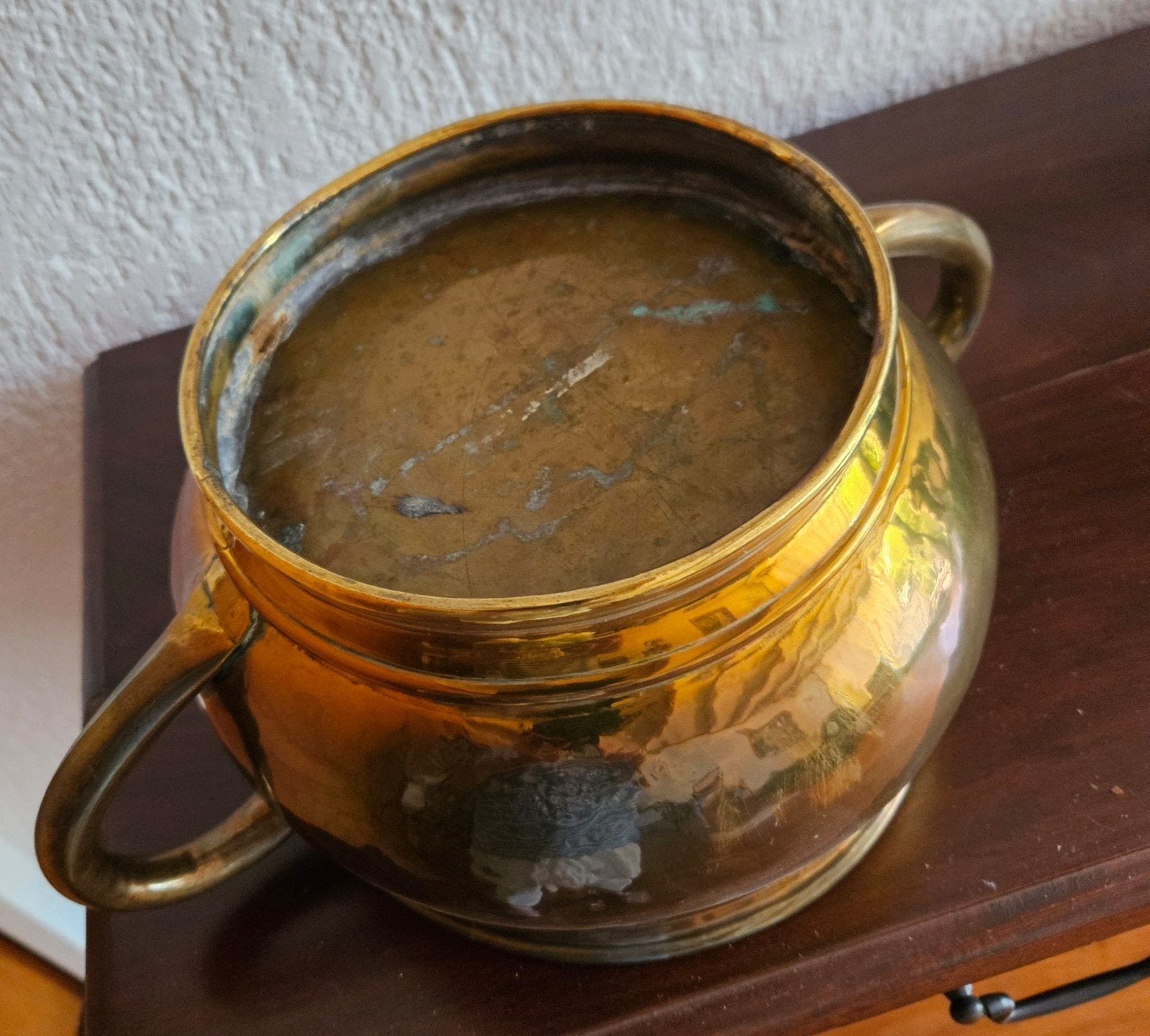 Antieke koperen pot met handvatten, Antiek en Kunst, Antiek | Koper en Brons, Ophalen of Verzenden, Koper