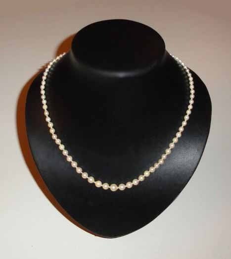 Ketting parels cultivé zilver 835 slotje, Sieraden, Tassen en Uiterlijk, Verzenden, Gebruikt, Overige kleuren, Zilver