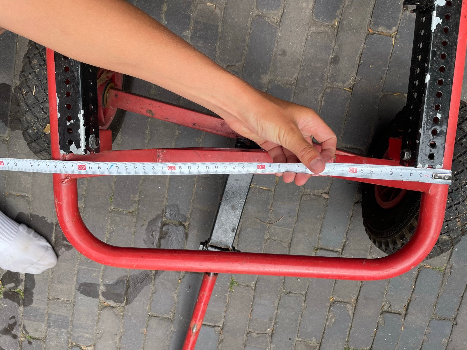 Stevige bolderkar met houten planken, Ophalen, Gebruikt