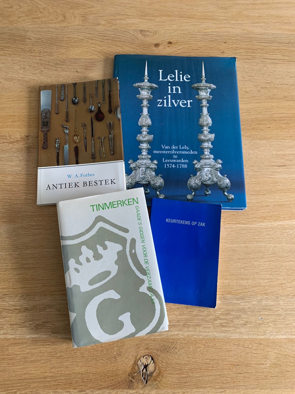 Kunst en antiek boeken zilver, tin, bestek, keurmerken, Antiek en Kunst, Ophalen of Verzenden