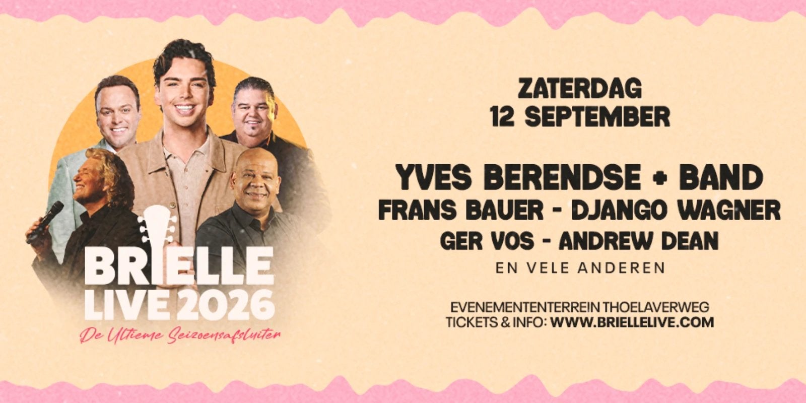 Brielle Live 12 september 2026 2 tickets, Tickets en Kaartjes, Concerten | Nederlandstalig, Twee personen, September, Levenslied