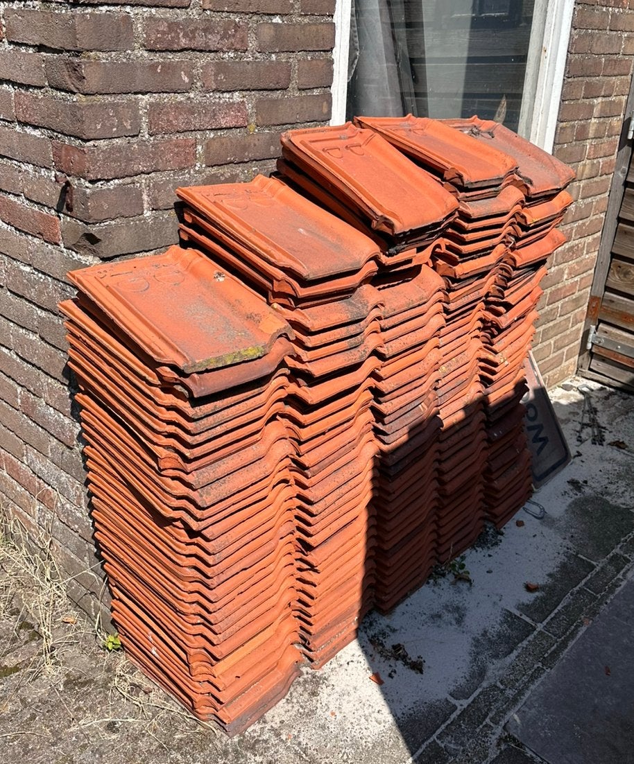 Dakpannen oranje, Doe-het-zelf en Verbouw, Dakpannen en Dakbedekking, Ophalen, Steen of Klei, 15 m² of meer, Dakpannen
