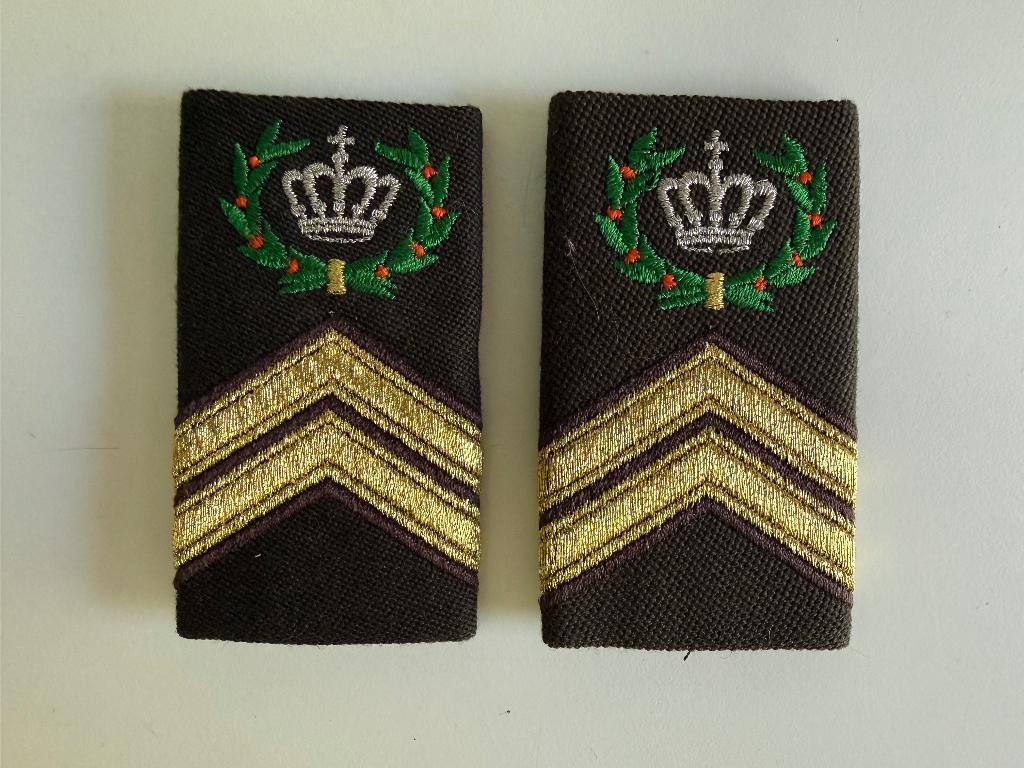 Rangonderscheidingen Sergeant Majoor (kroon & lauwerkrans), Ophalen of Verzenden, Landmacht, Nederland, Embleem of Badge